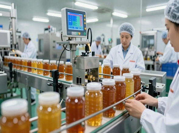 Operators on a honey filling line